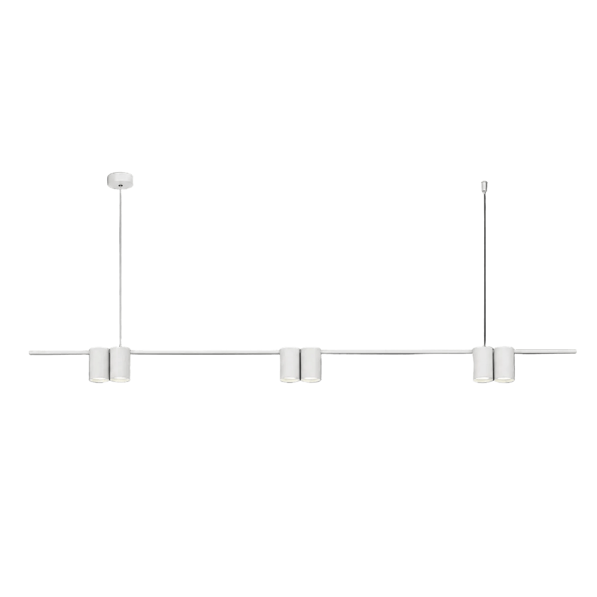 Occhio 6 Light Linear Pendant - White