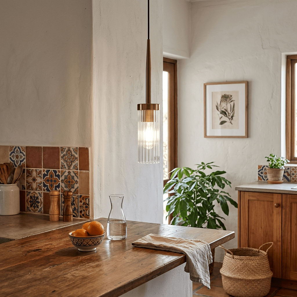 Flambou Fluted Glass Pendant Light