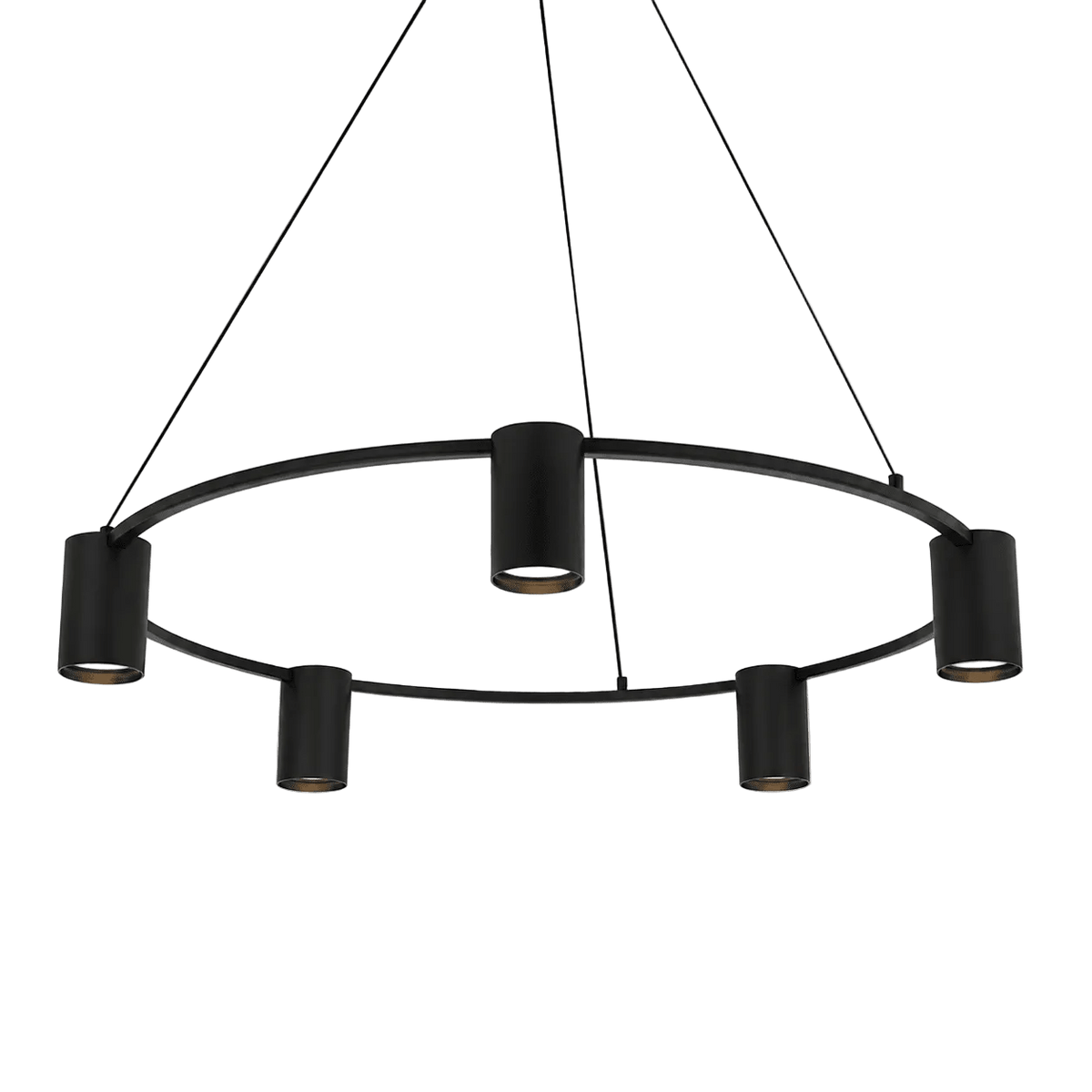 Occhio Round 5 Light Pendant - Black