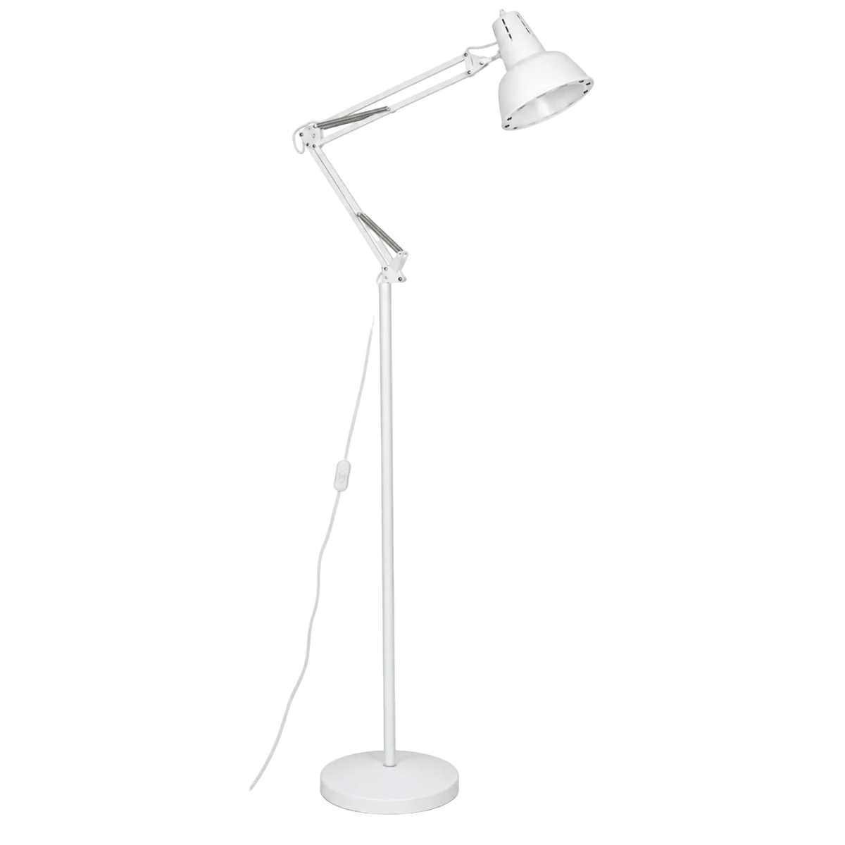 White Floor Lamp with Movable Arms
