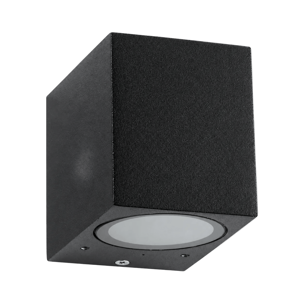 Matt Black Outdoor Wall Light IP44 Square Design