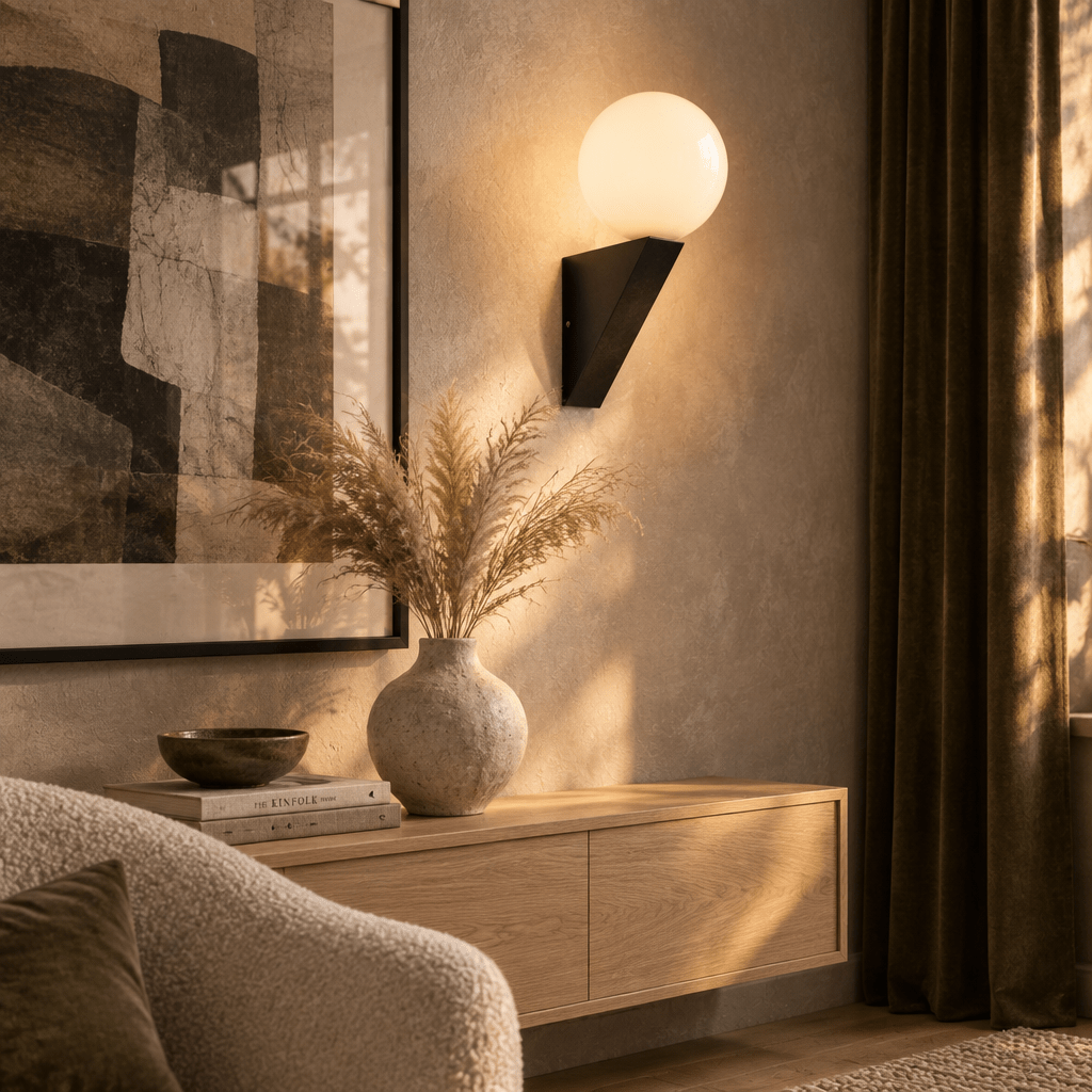 Floyen Black Wall Light