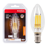6W Dimmable Candle Filament LED Bulb – B15, 3000K Warm White