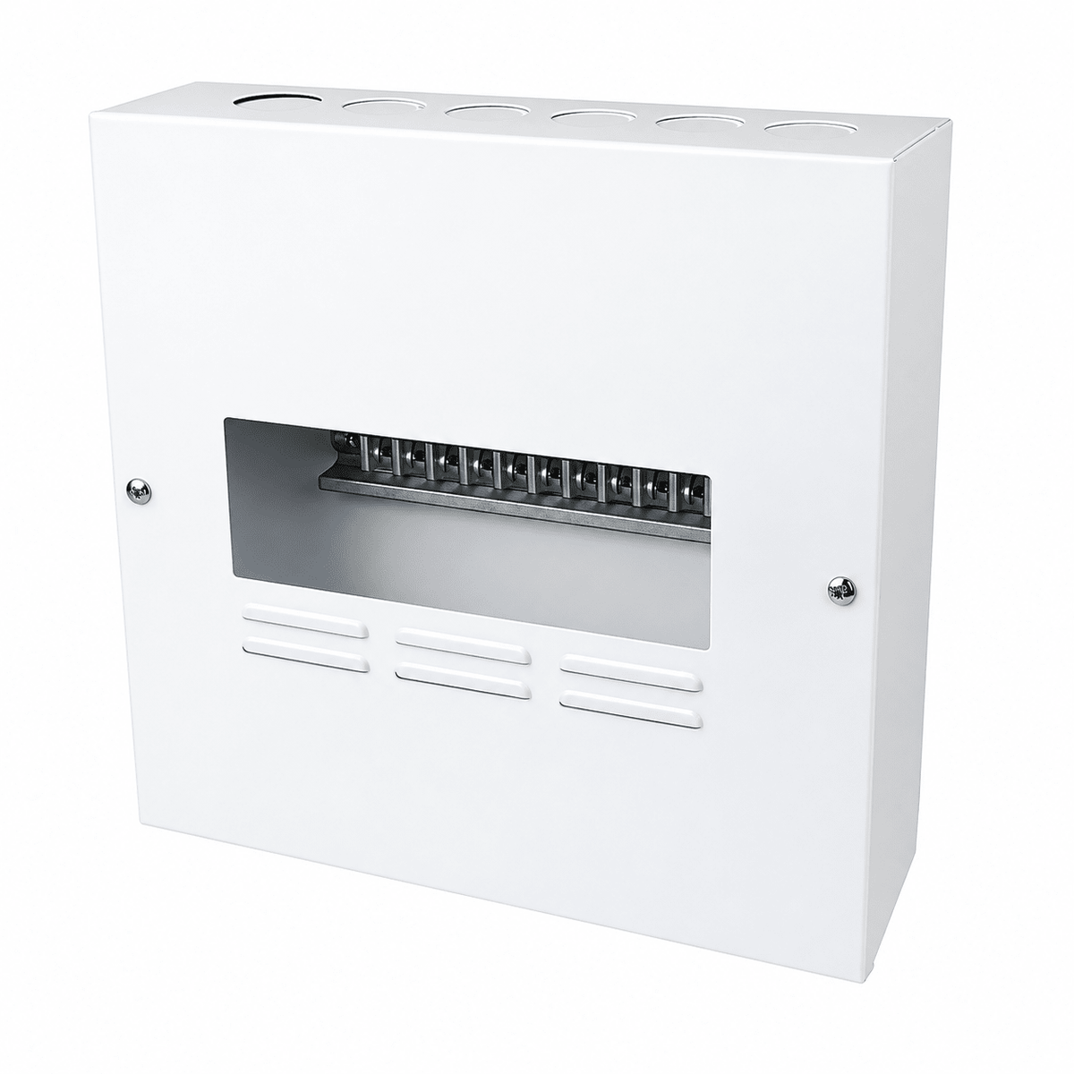 White Steel Surface Distribution Board 12-Way