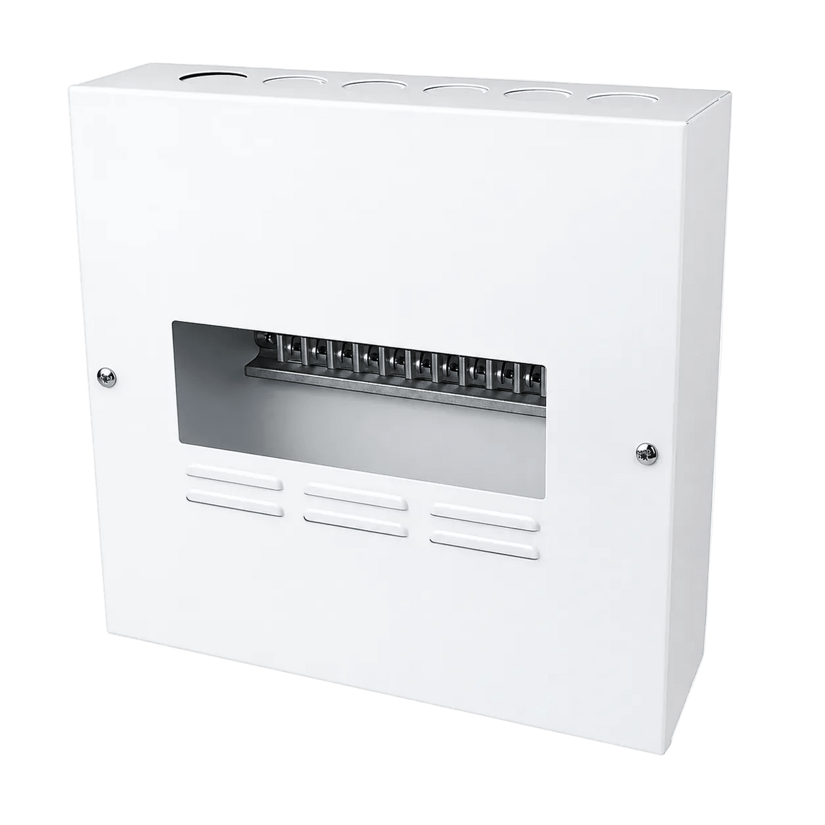 White Steel Surface Distribution Board 12-Way