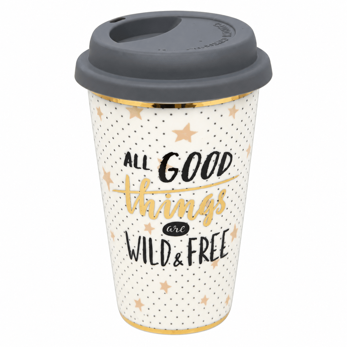 Good Things White Ceramic Travel Mug