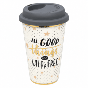 Good Things White Ceramic Travel Mug