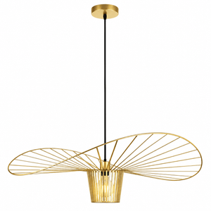 Sculptural Sensu Large Infinite Gold Pendant Light with a warm gold finish and elegant design.