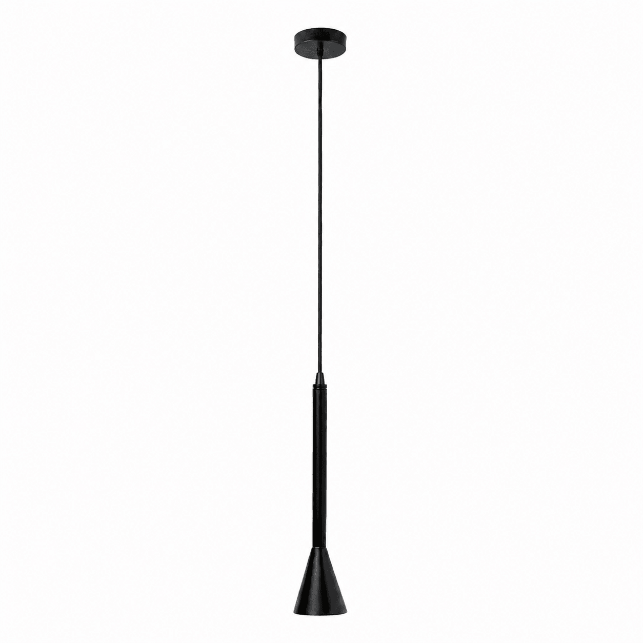 Torre Medium GU10 Flute Pendant - Black
