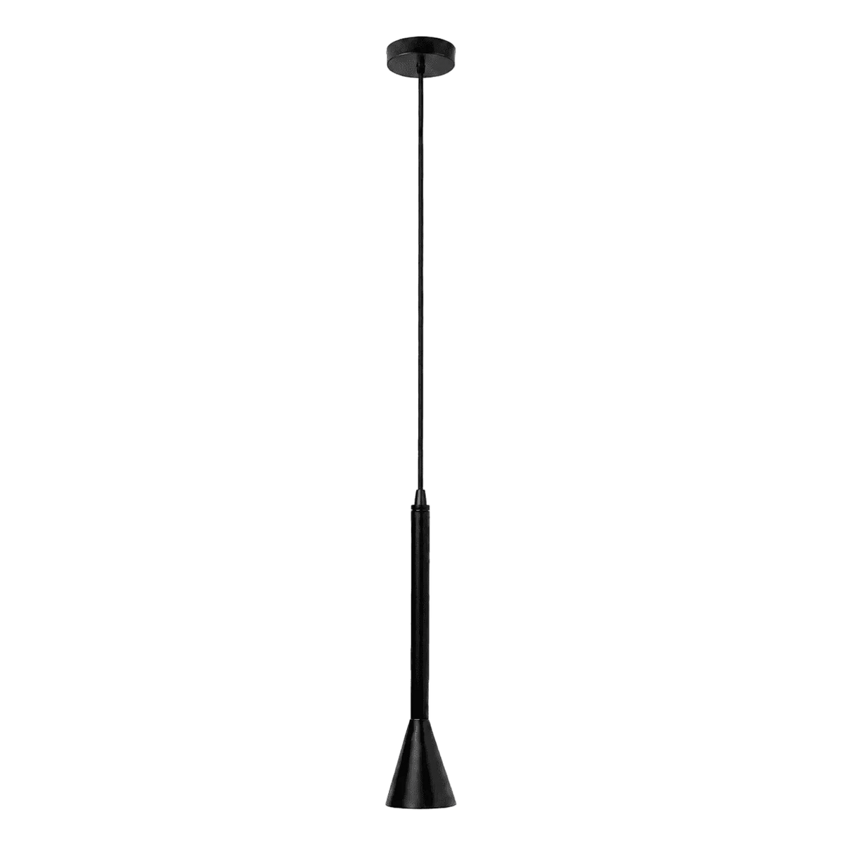 Torre Medium GU10 Flute Pendant - Black