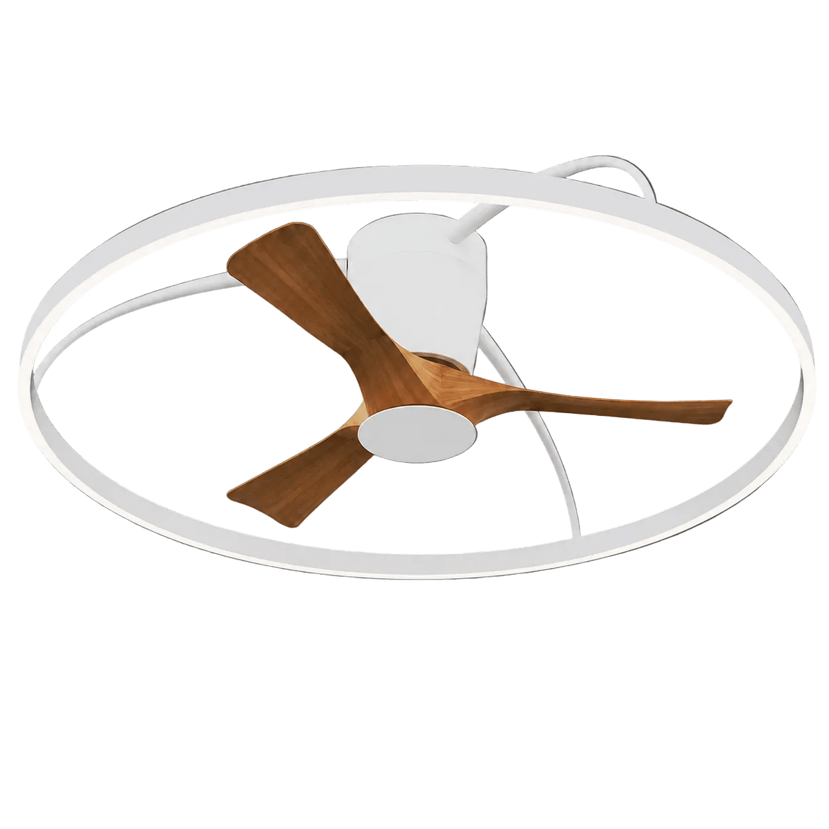 Modern White & Wood 100cm LED Ceiling Fan
