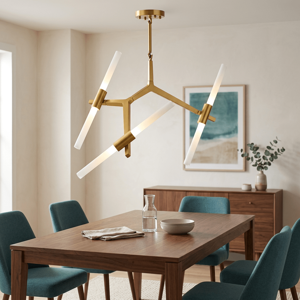 Saber 6 Gold Pendant Light