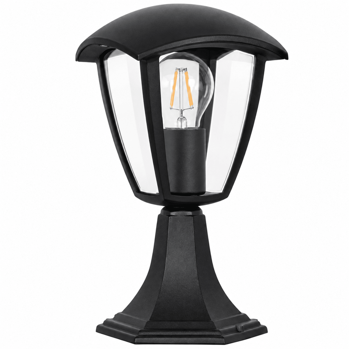 Black Outdoor Pillar Light IP44