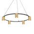 5-Light Sand Black & Gold Pendant Light, GU10