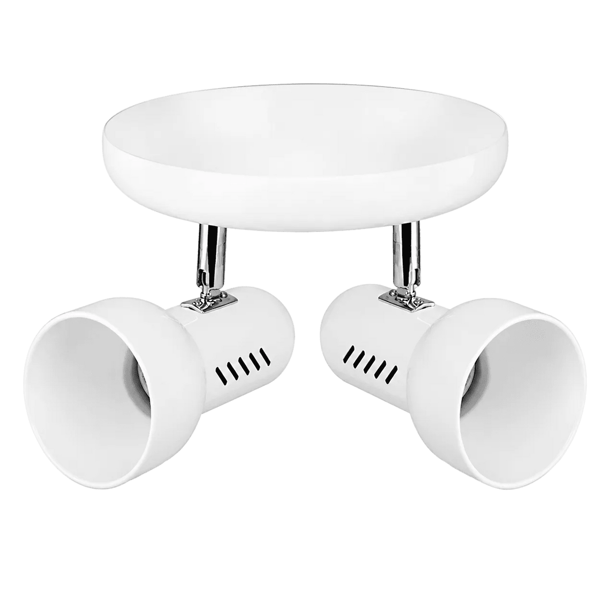 White 2-Light E27 Ceiling Spot Light