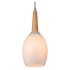 120mm Frosted Glass & Wood Pendant Light