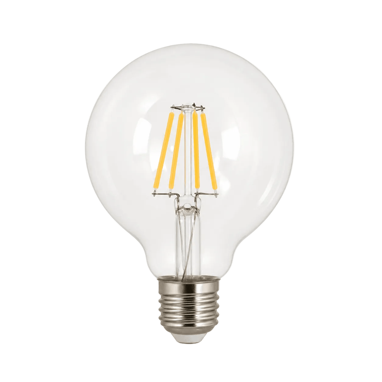 4W Dimmable Clear G95 Filament LED Bulb – E27, 2700K Warm White