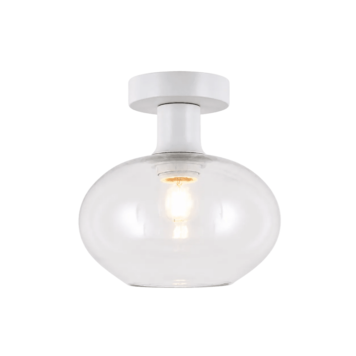 Small White Orb Ceiling Light
