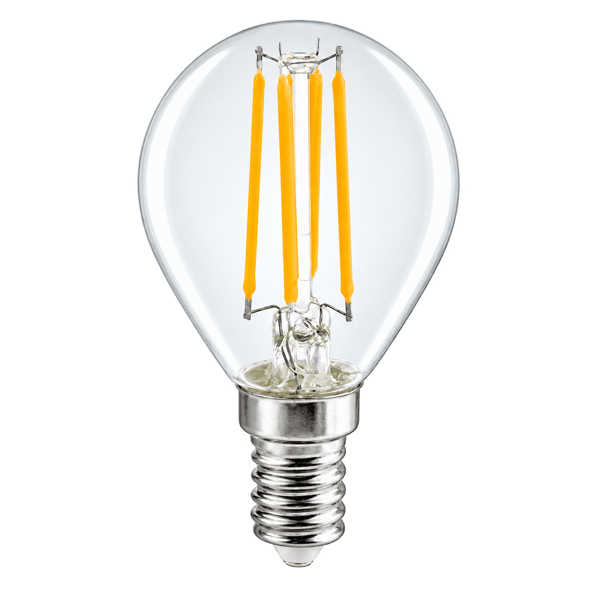 4W Dimmable Clear Golf Ball Filament LED Bulb – E14, 2700K Warm White