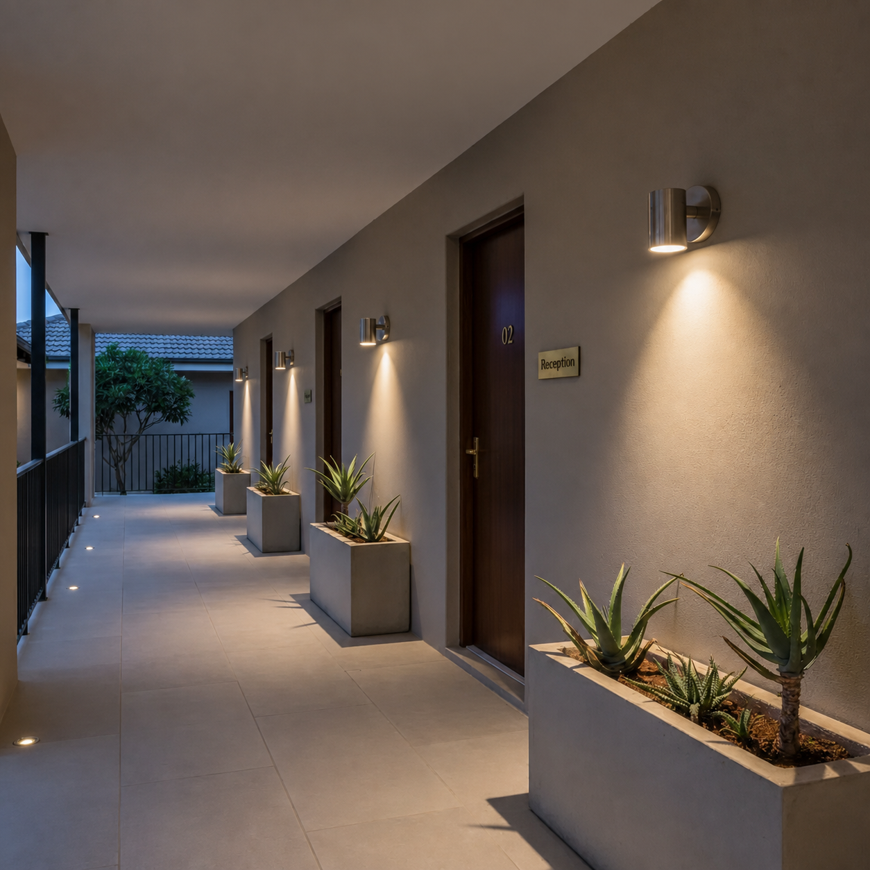 Beam Down Outdoor Wall Light