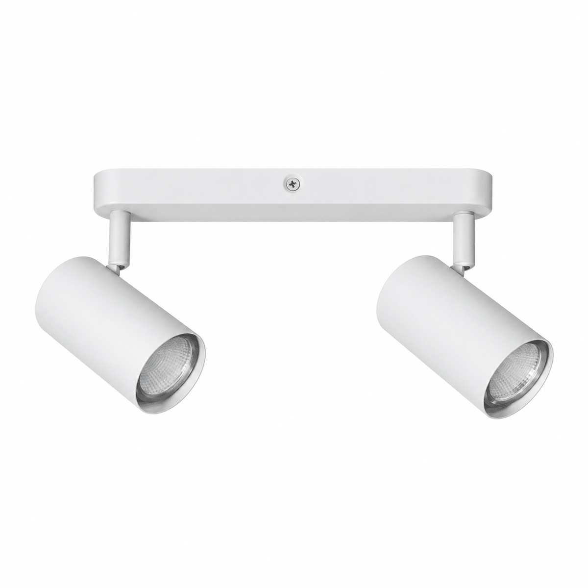 2 Light Matt White Ceiling Spotlight Straight