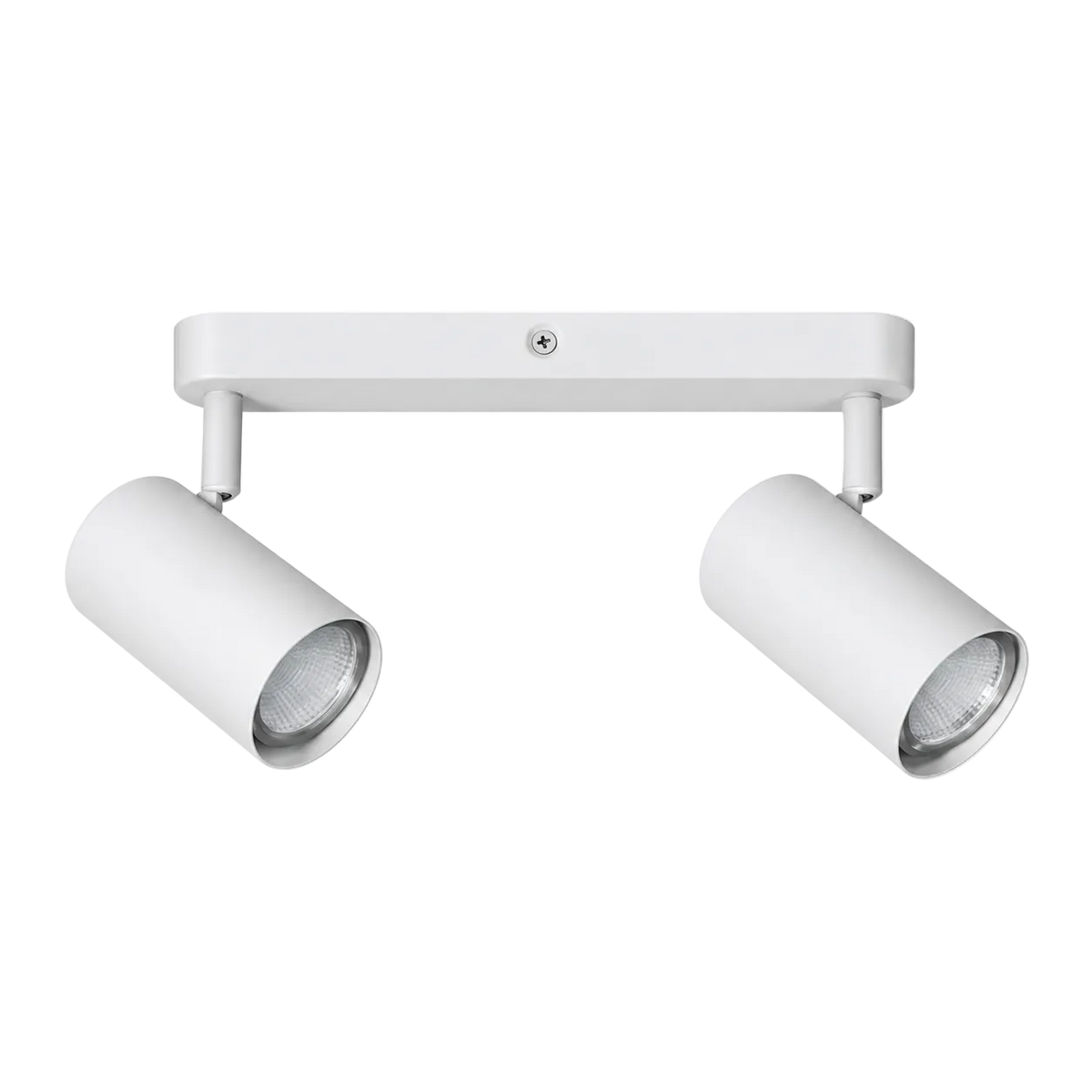 2 Light Matt White Ceiling Spotlight Straight