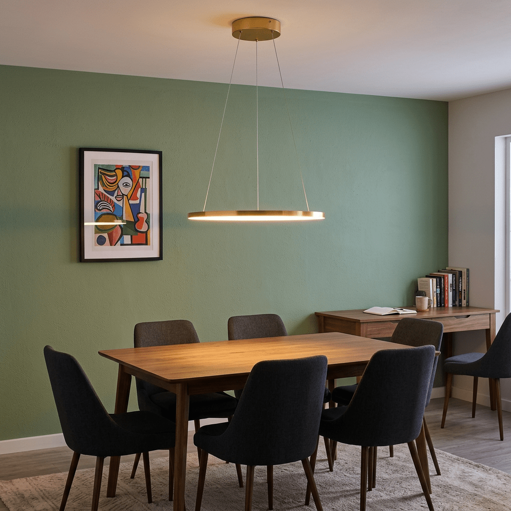 230V 22W LED 60cm Single Ribbon Pendant - Gold