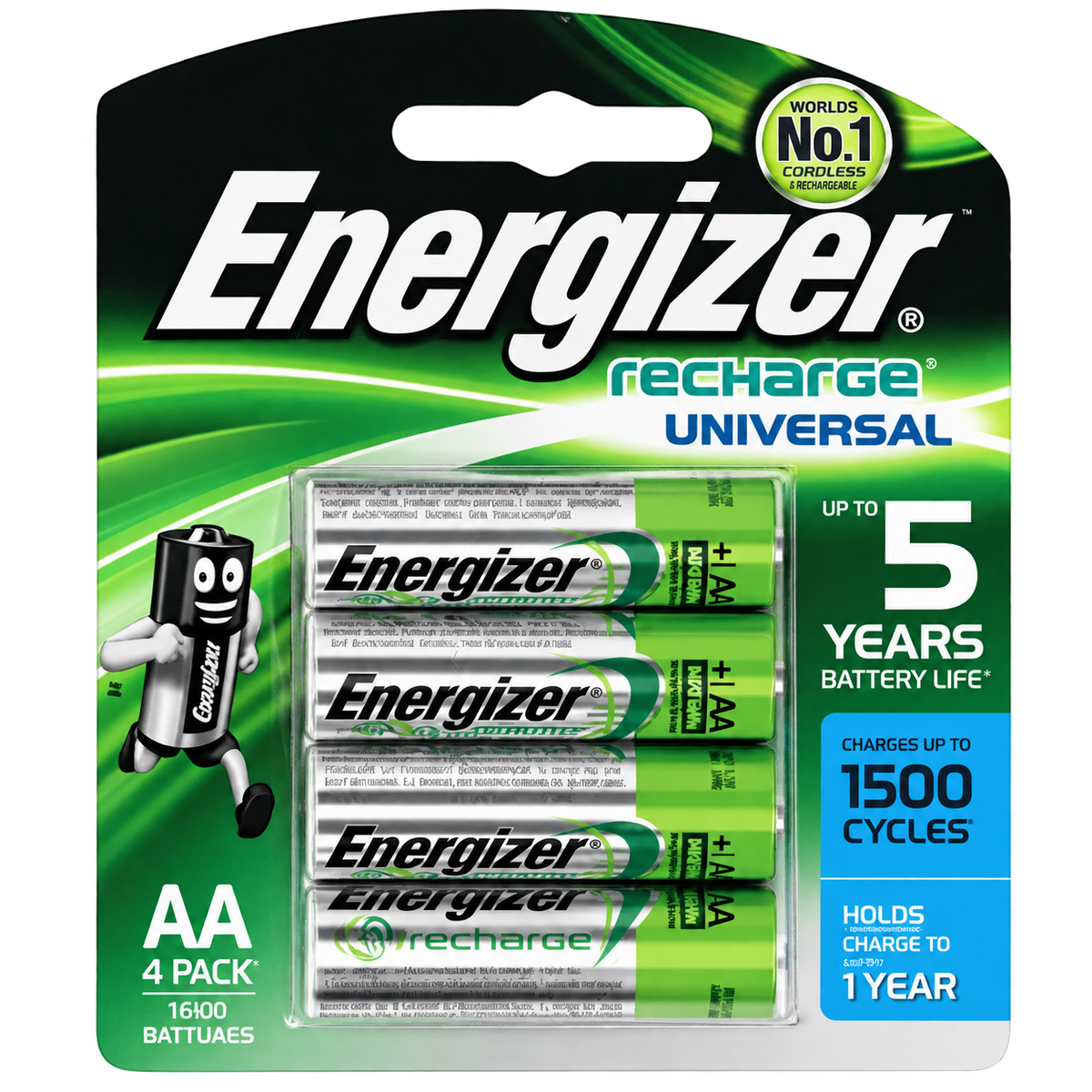 Rechargeable Batteries - AA 4 Pack