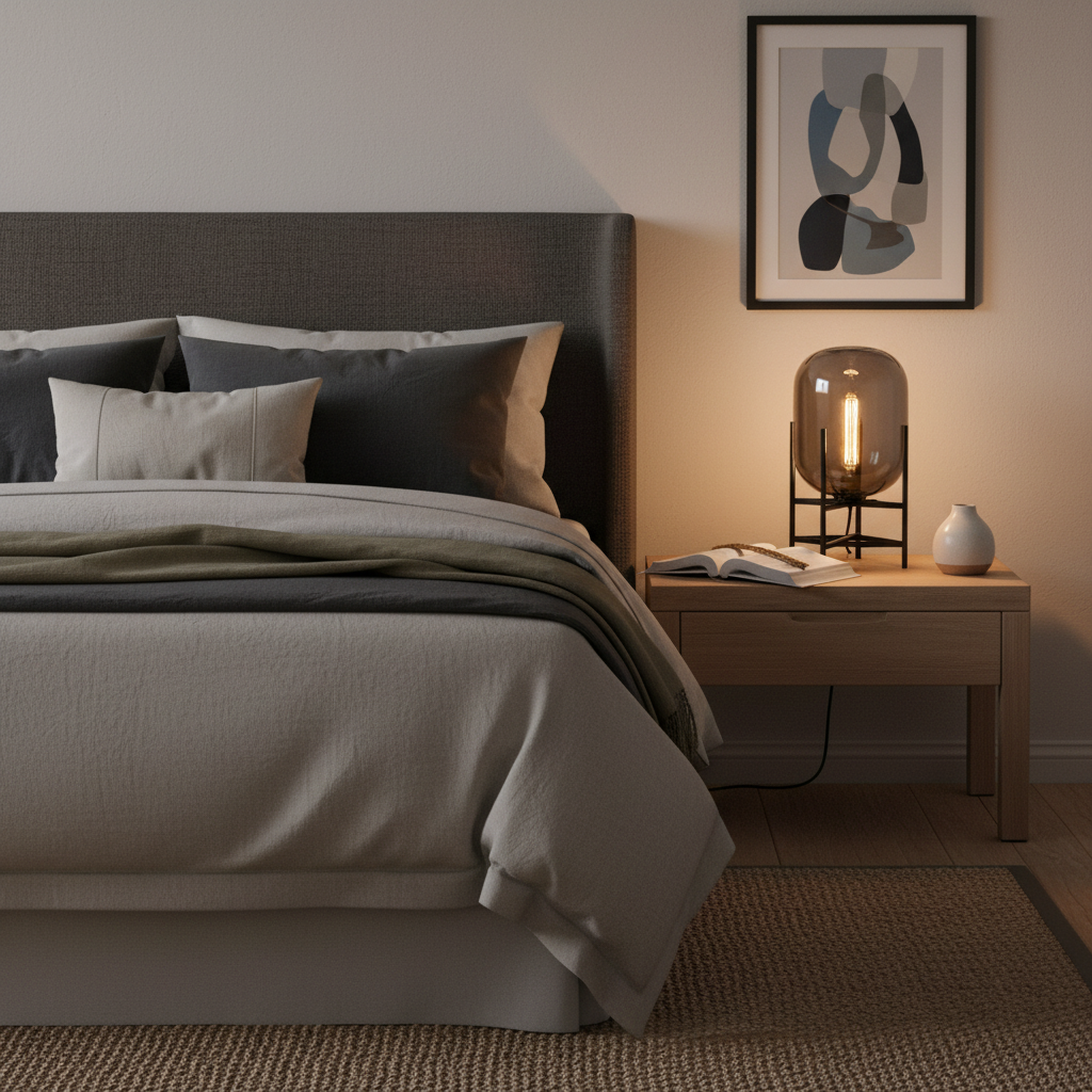 Bathurst Smoke Grey Table Lamp