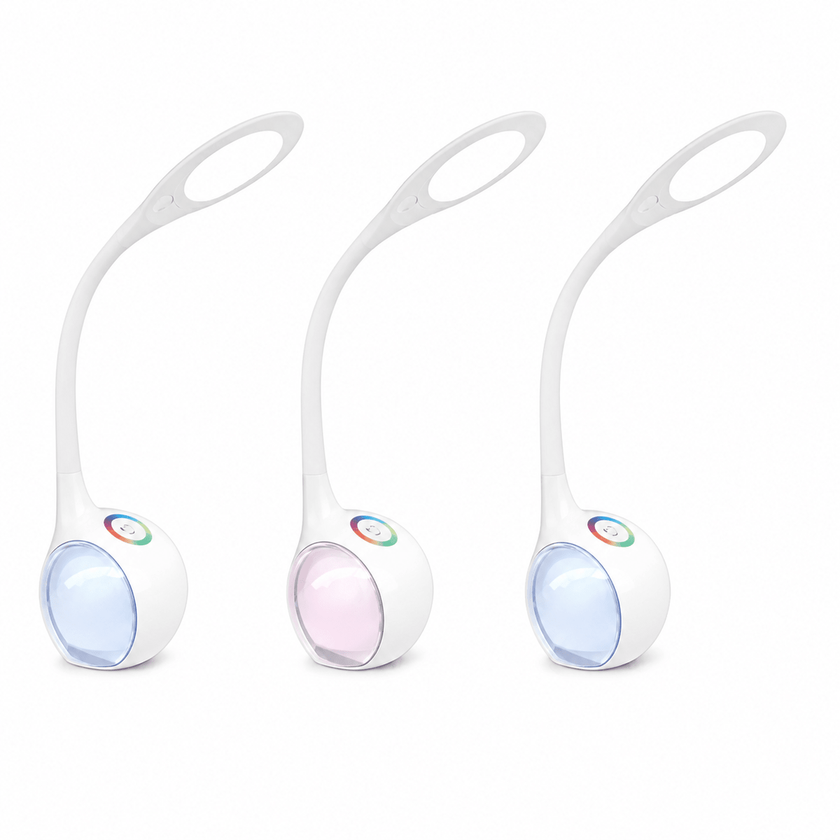 White LED Desk Lamp Dimmable with RGB Colour Changing
