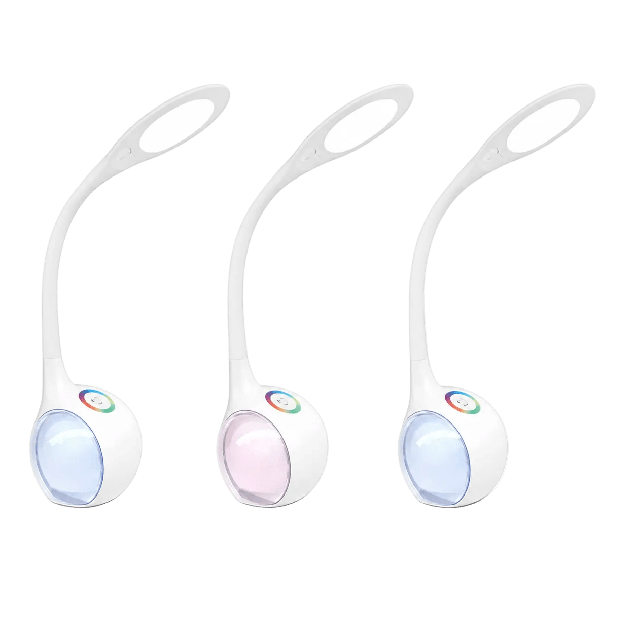 White LED Desk Lamp Dimmable with RGB Colour Changing