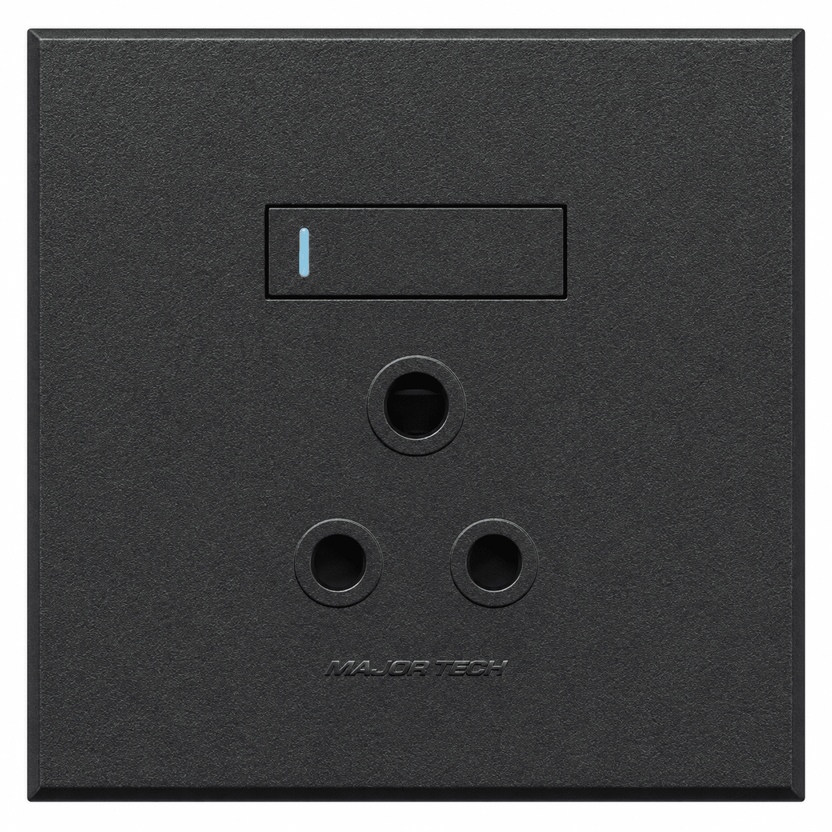 Veti 3 - 4 x 4 Single RSA Socket - Graphite / Graphite