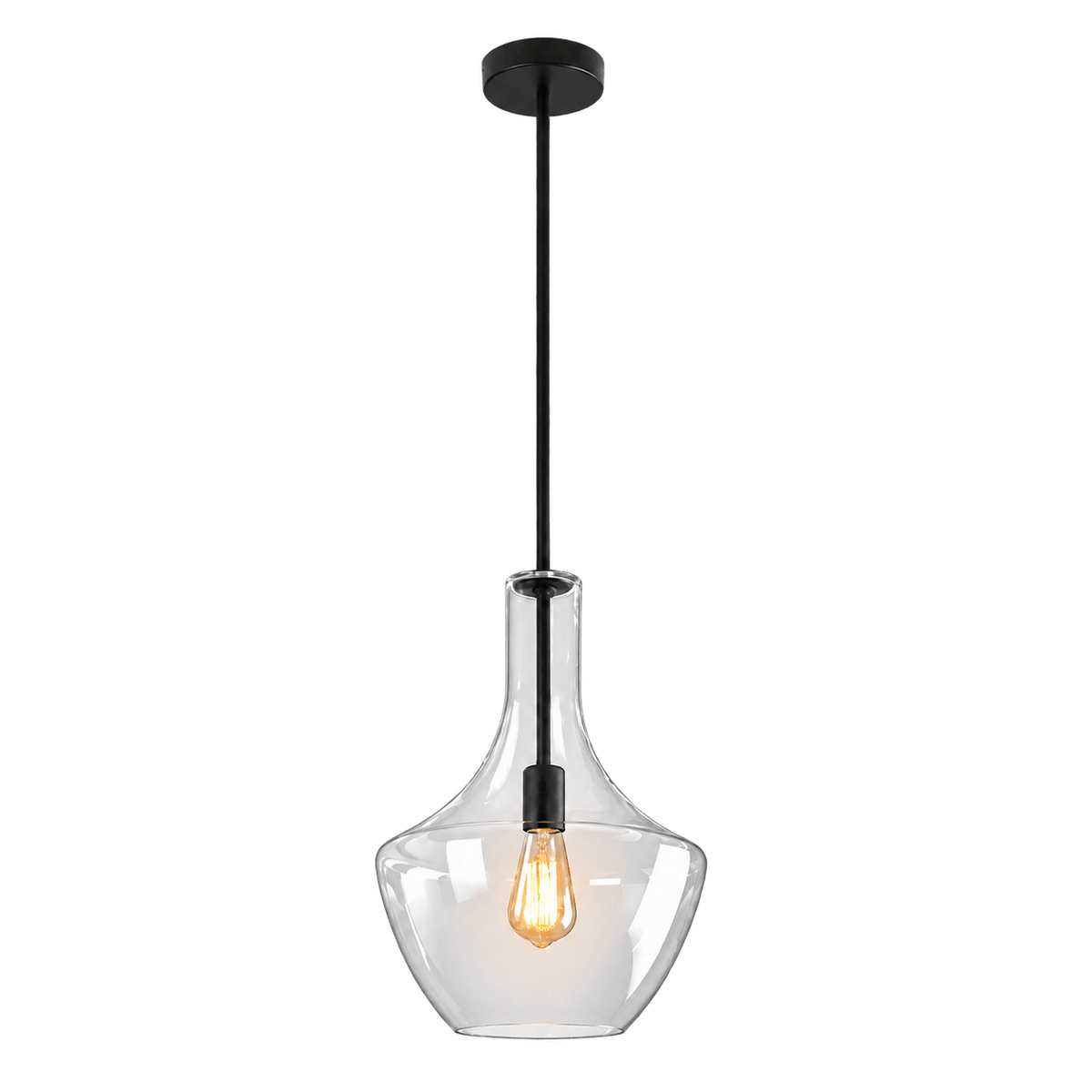Vase Clear Glass Pendant Light