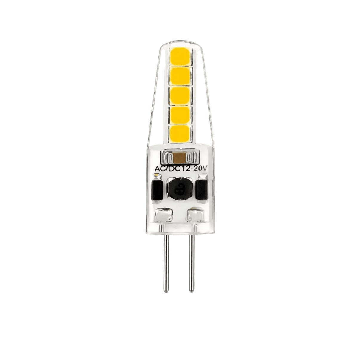 2W Dimmable White LED Bulb – G4, 3000K Warm White