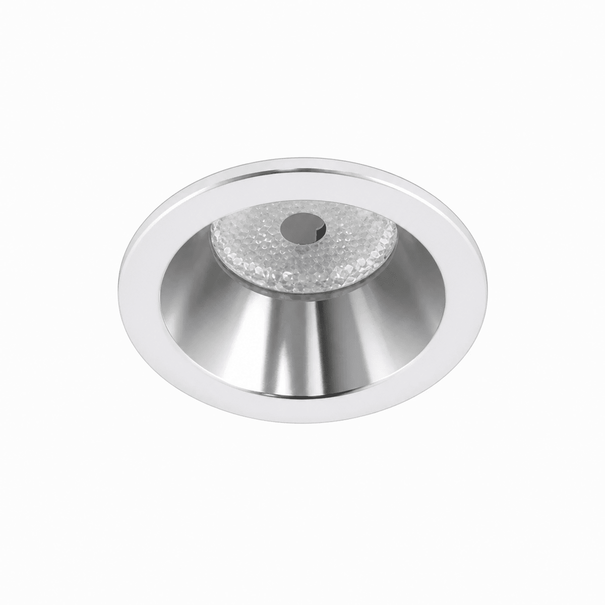 Matt Chrome LED Downlight - Anti-Glare Warm White
