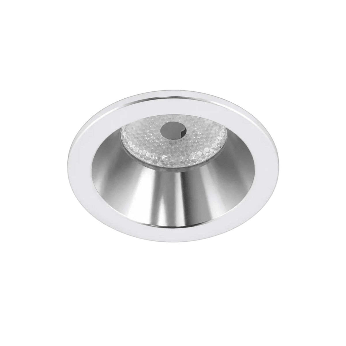 Matt Chrome LED Downlight - Anti-Glare Warm White