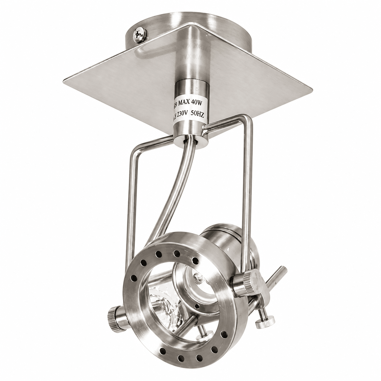 1 Light Satin Chrome Ceiling Spotlight