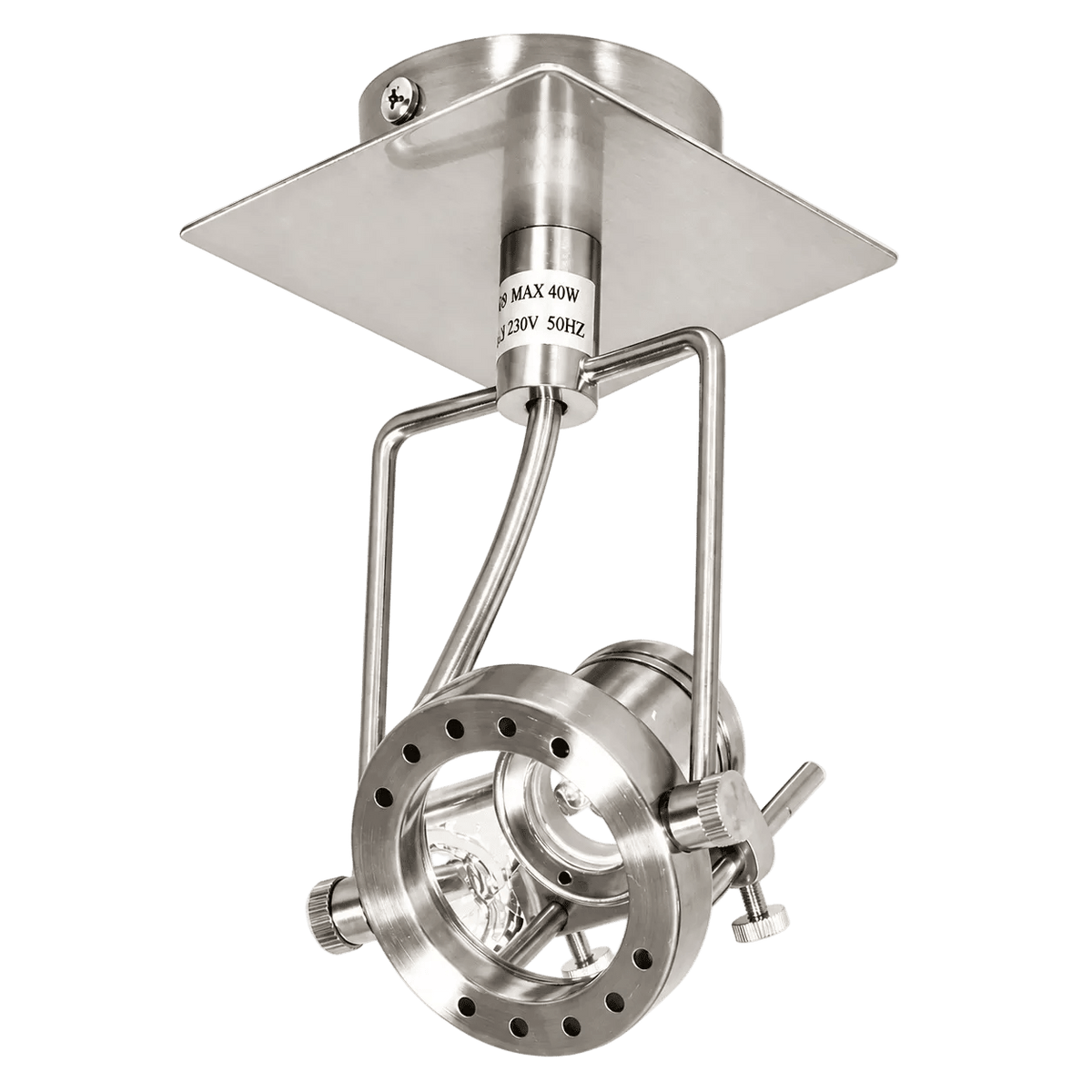 1 Light Satin Chrome Ceiling Spotlight