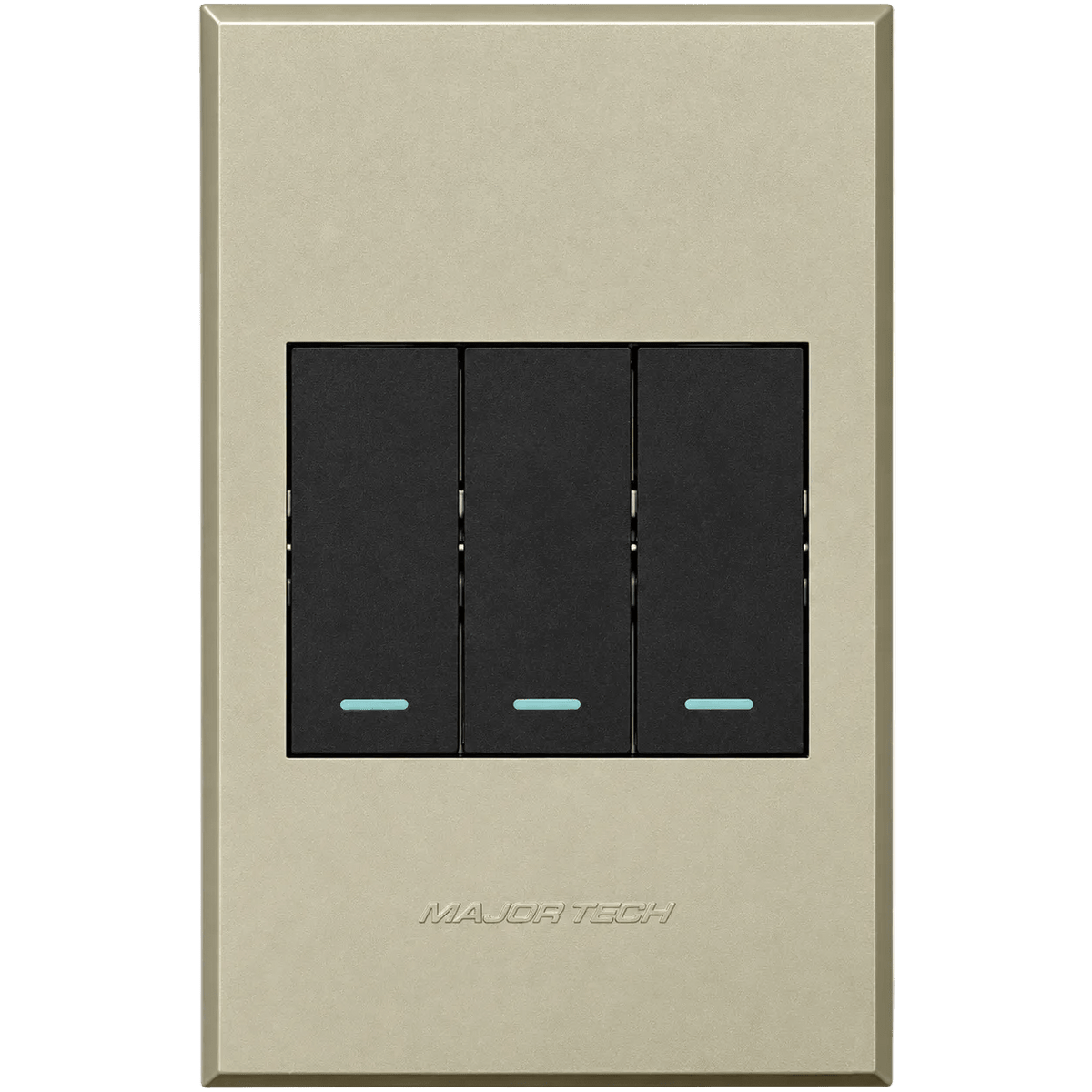 Veti 3 - Three Lever, Two Way Light Switch - Graphite / Titanium