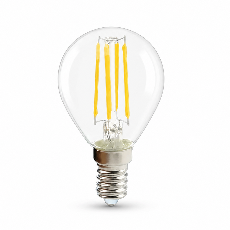 Clear Glass Golf Ball E14 LED Lamp 4W