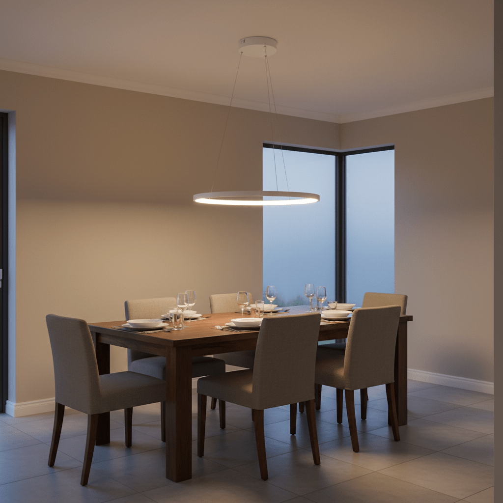 29W Warm White 80cm White Ring Pendant Light