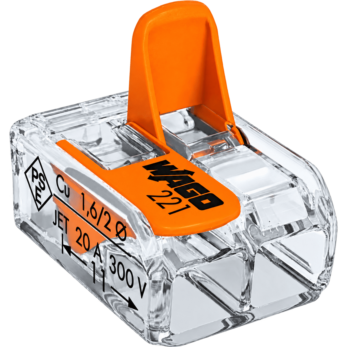 Wago Compact Splicing Connectors - Lever Operated - 2 Way