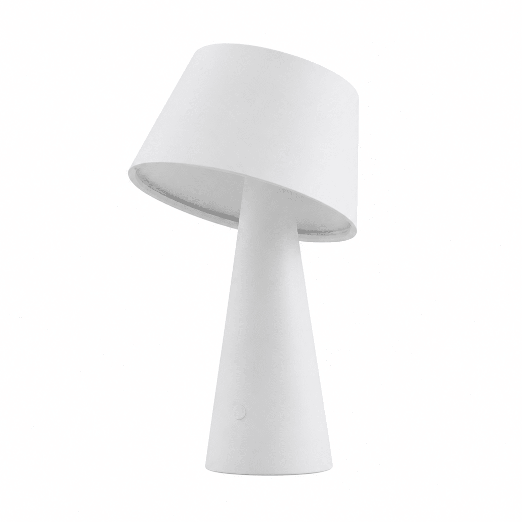 Fuji White Solar LED Table Lamp - Rechargeable & Dimmable