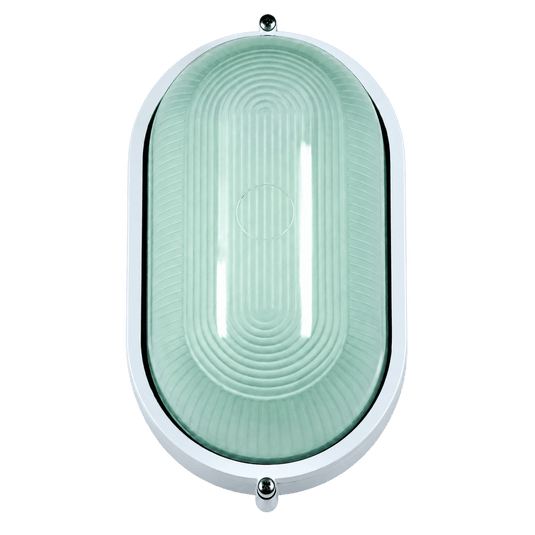 White Die Cast Bulkhead Light E27 IP54