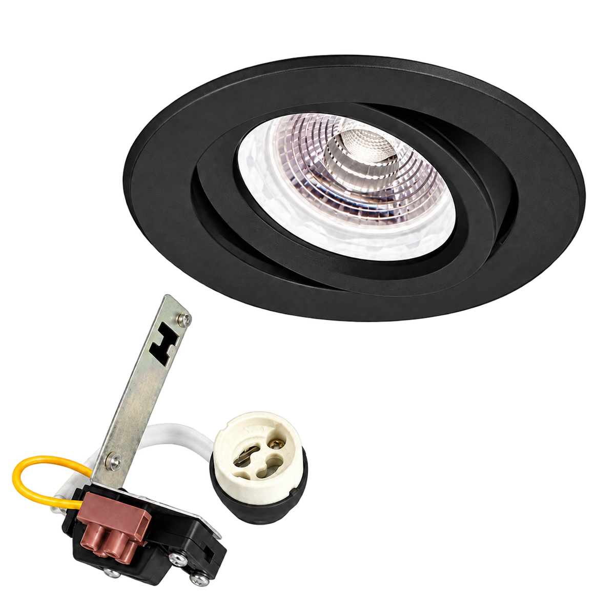 Black Tilt Downlight Die-Cast Aluminium