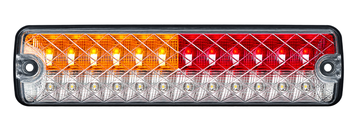 Transparent background slim LED truck and trailer tail light