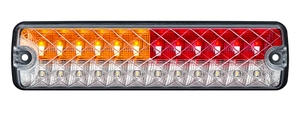 Transparent background slim LED truck and trailer tail light