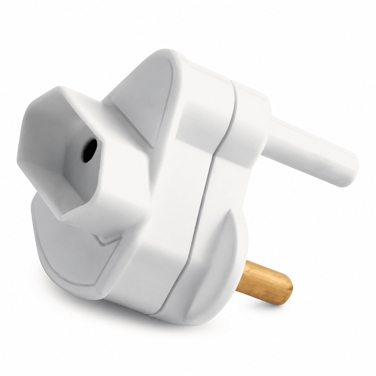 RSA Single Euro Adaptor for connecting European two-pin devices to South African sockets.