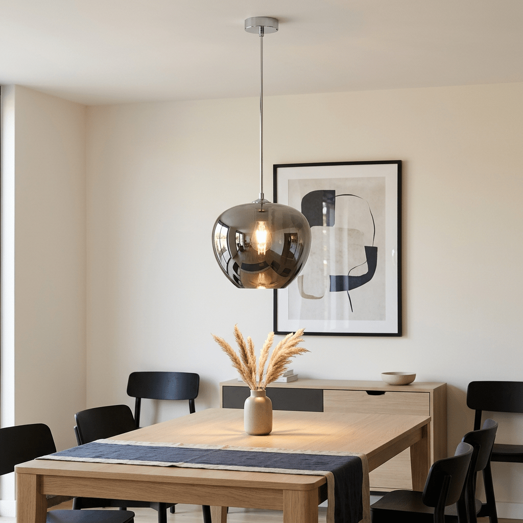 Small Smoke Apple Pendant Light
