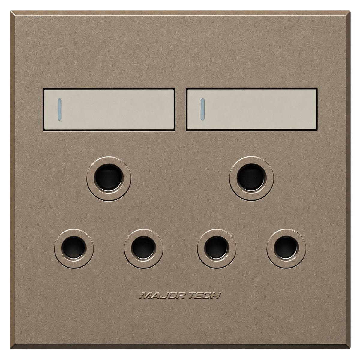 Veti 3 - 4 x 4 Double RSA Sockets - Titanium / Bronze